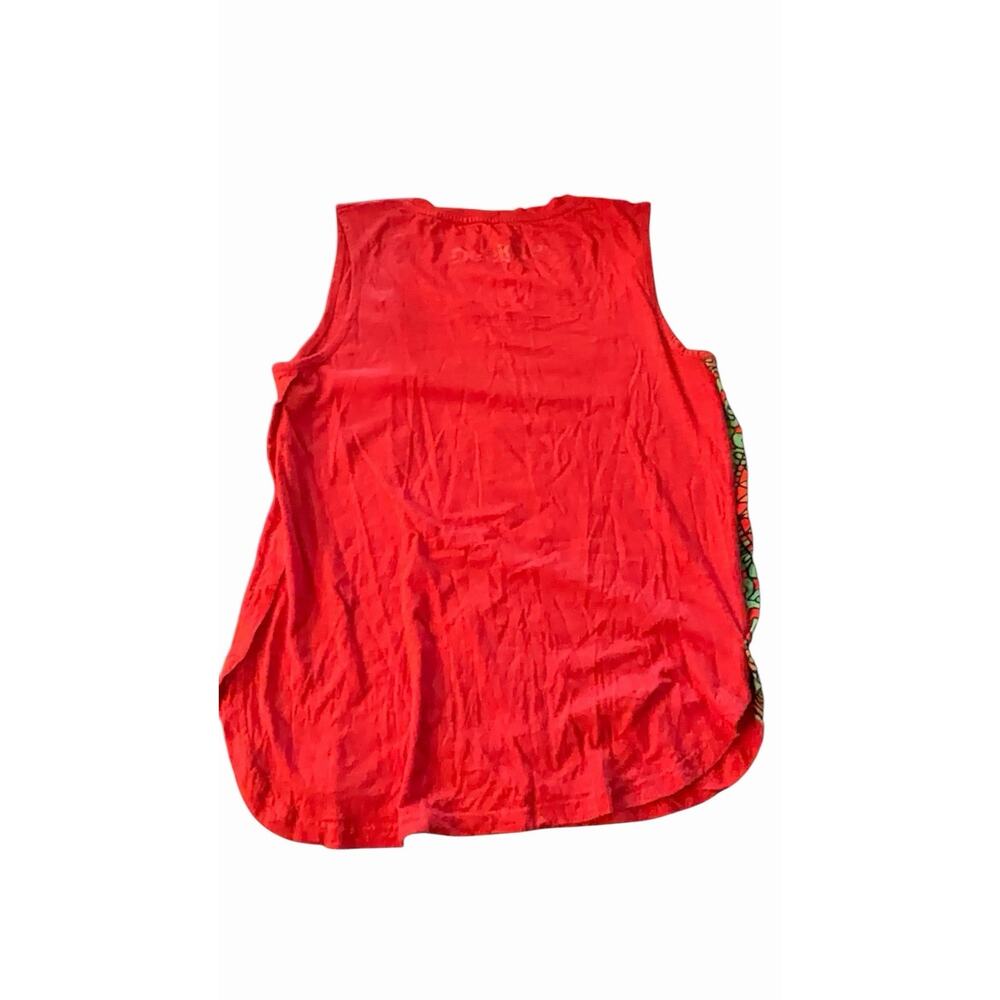 Desigual Sleeveless Mandala Print Top – Vibrant Red Boho Tank With Sequins - Picture 3 of 6